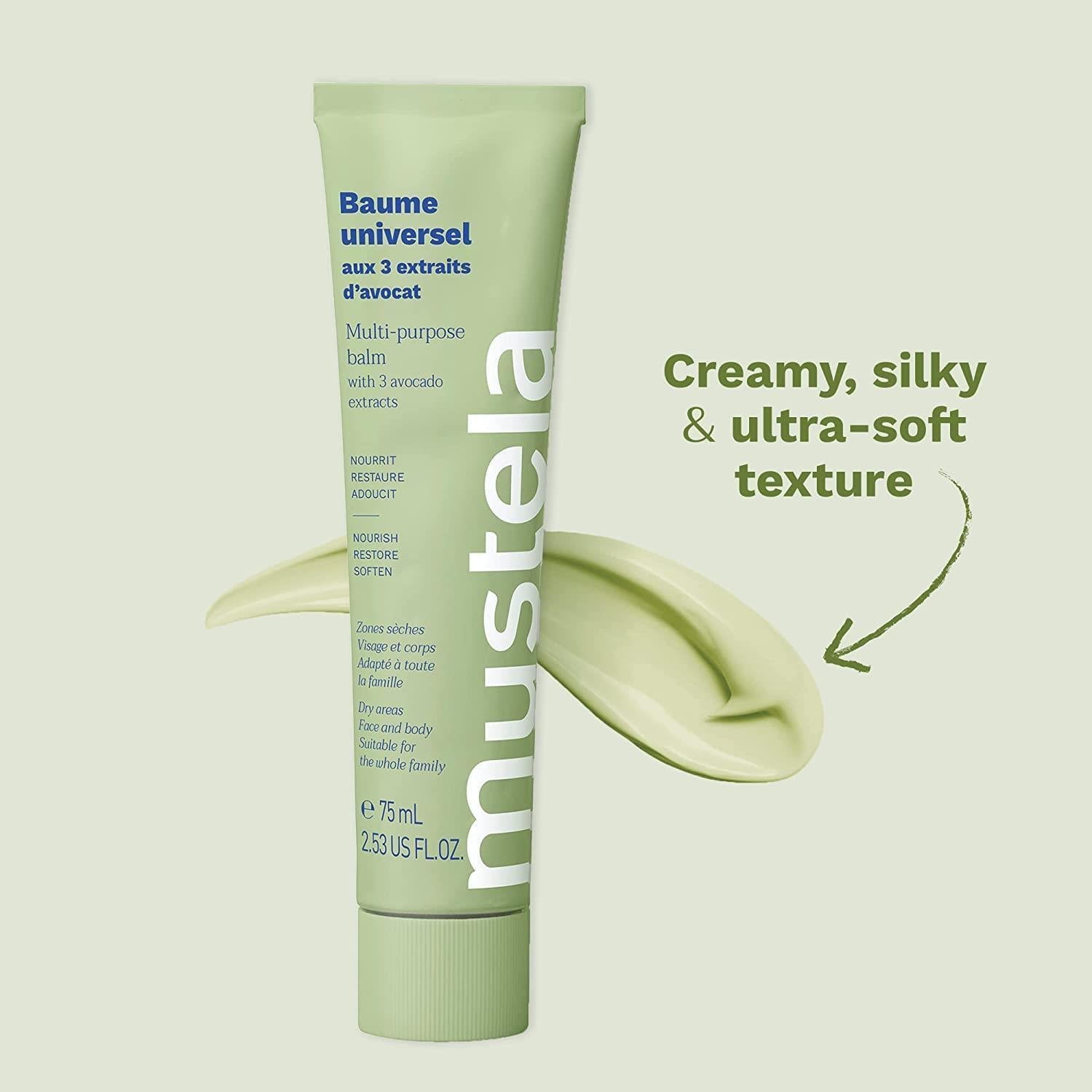 Mustela Organic Avocado Balm - Natural, Vegan, Fragrance-Free Skincare for Newborns & Family - 2.54 fl oz