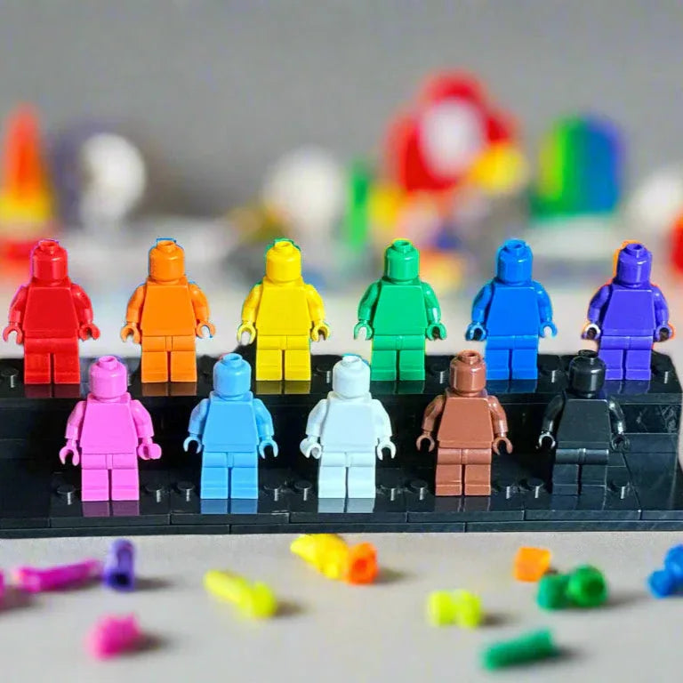 Pride Tribute Set - 11 Custom Monochrome Figures – Brick Compatible Minifigures - BIG FRENCHIES
