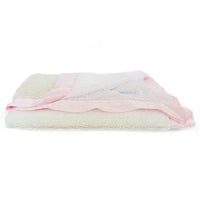 Luxury Duo Satin Border Blanket - Pink/Ivory - BIG FRENCHIES