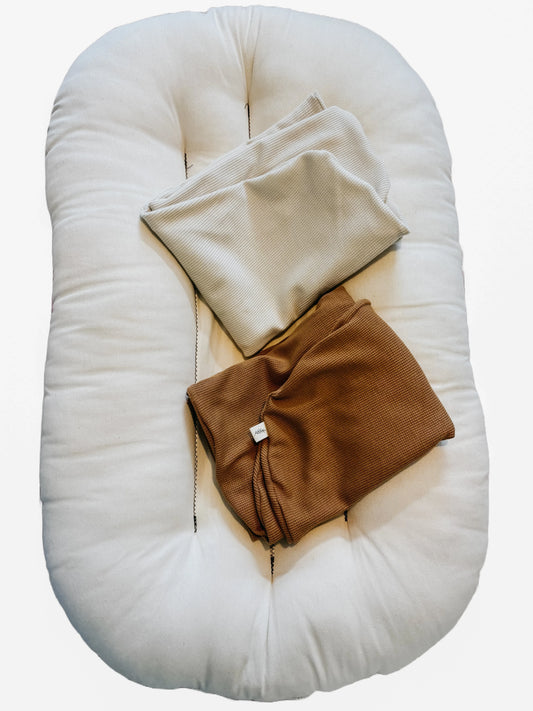 Caramel Waffle Baby Lounger Cover - BIG FRENCHIES