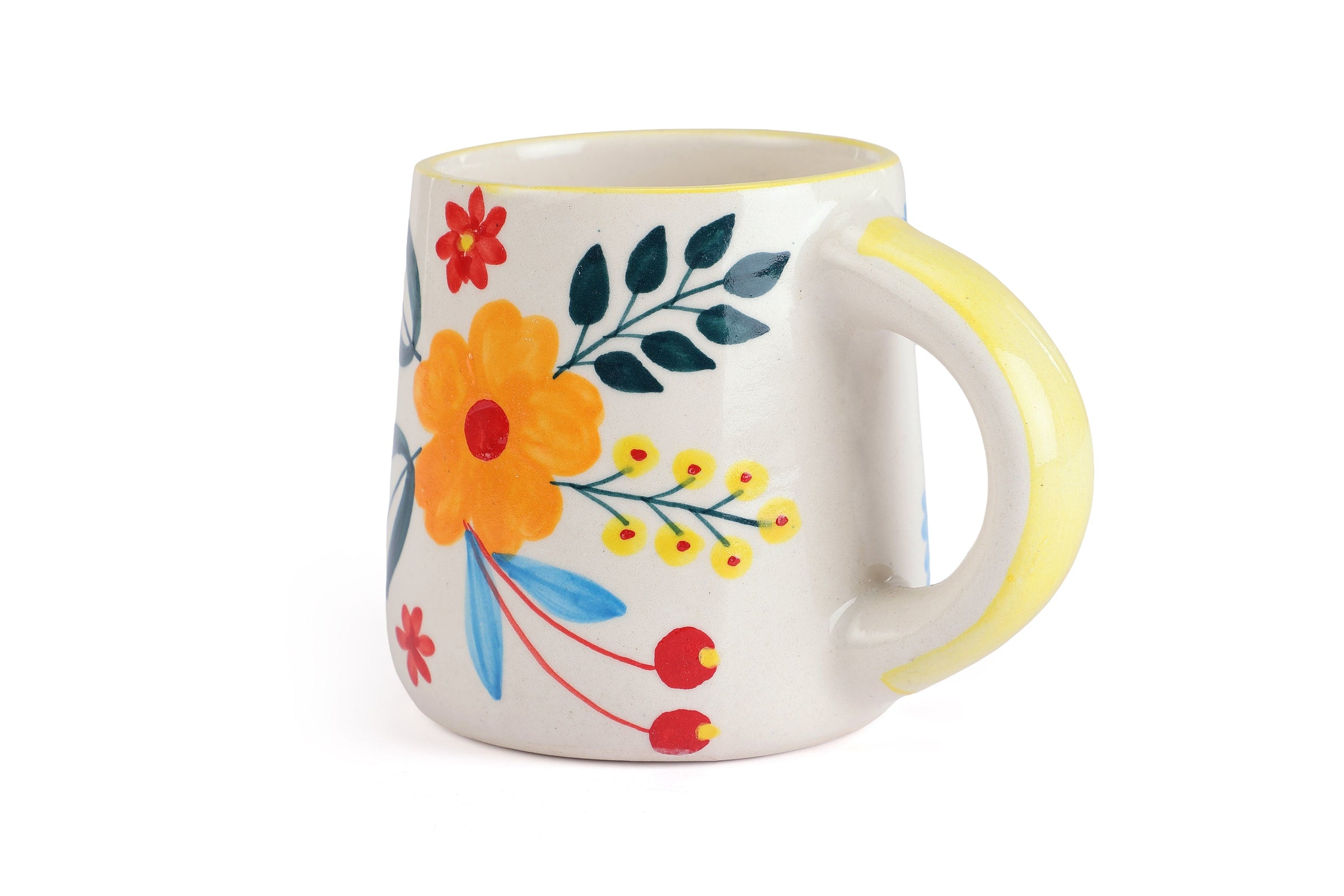 Floral Extravaganza Coffee Mug- Multi ,  3.5 X 2.5 Inches (Set of 4)