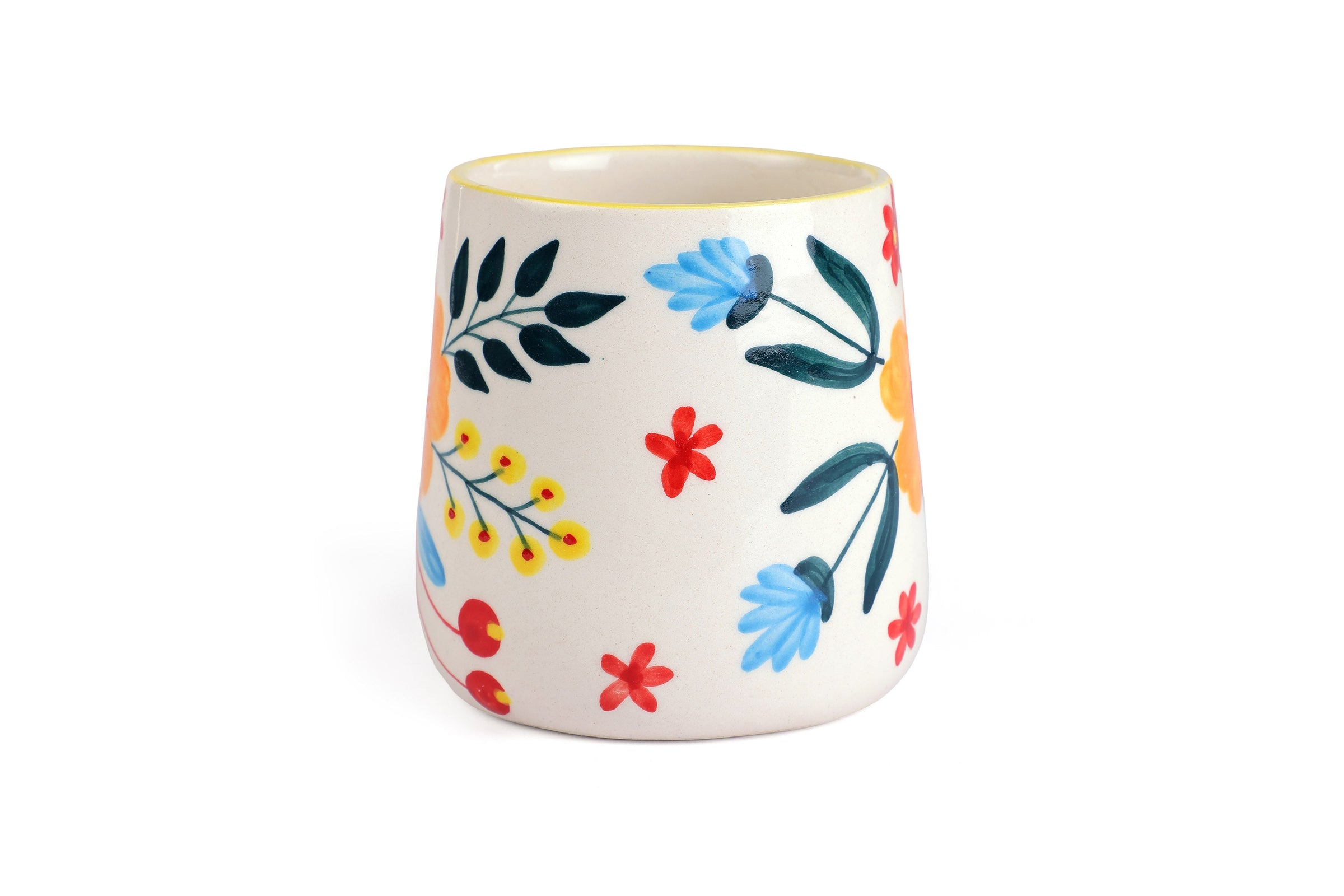 Floral Extravaganza Coffee Mug- Multi ,  3.5 X 2.5 Inches (Set of 4)