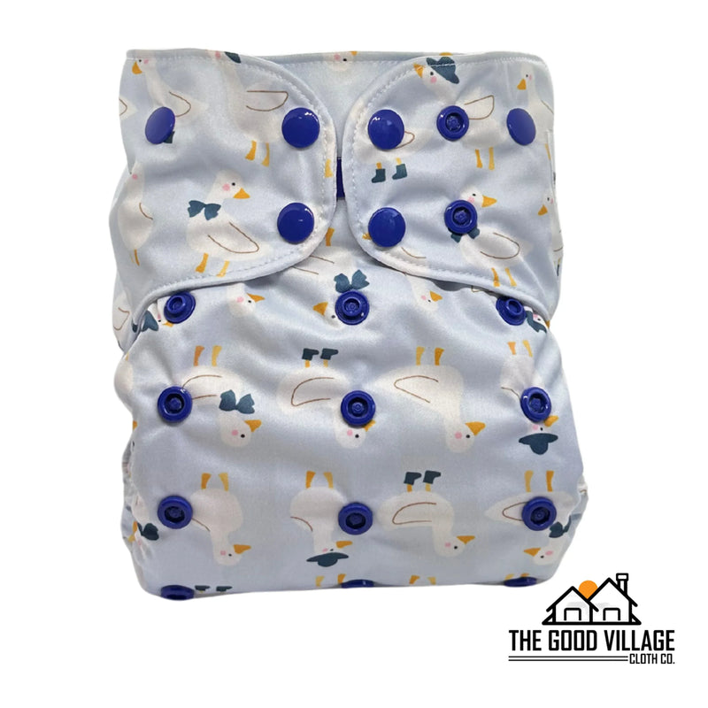 One Size Pocket Diaper - Silly Duck - BIG FRENCHIES