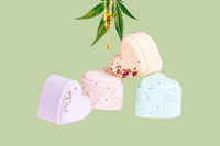 Valentine's Bath Bombs with CBD -  5 Hearts Shaped with CBD - in a Gift Box (THC free)
