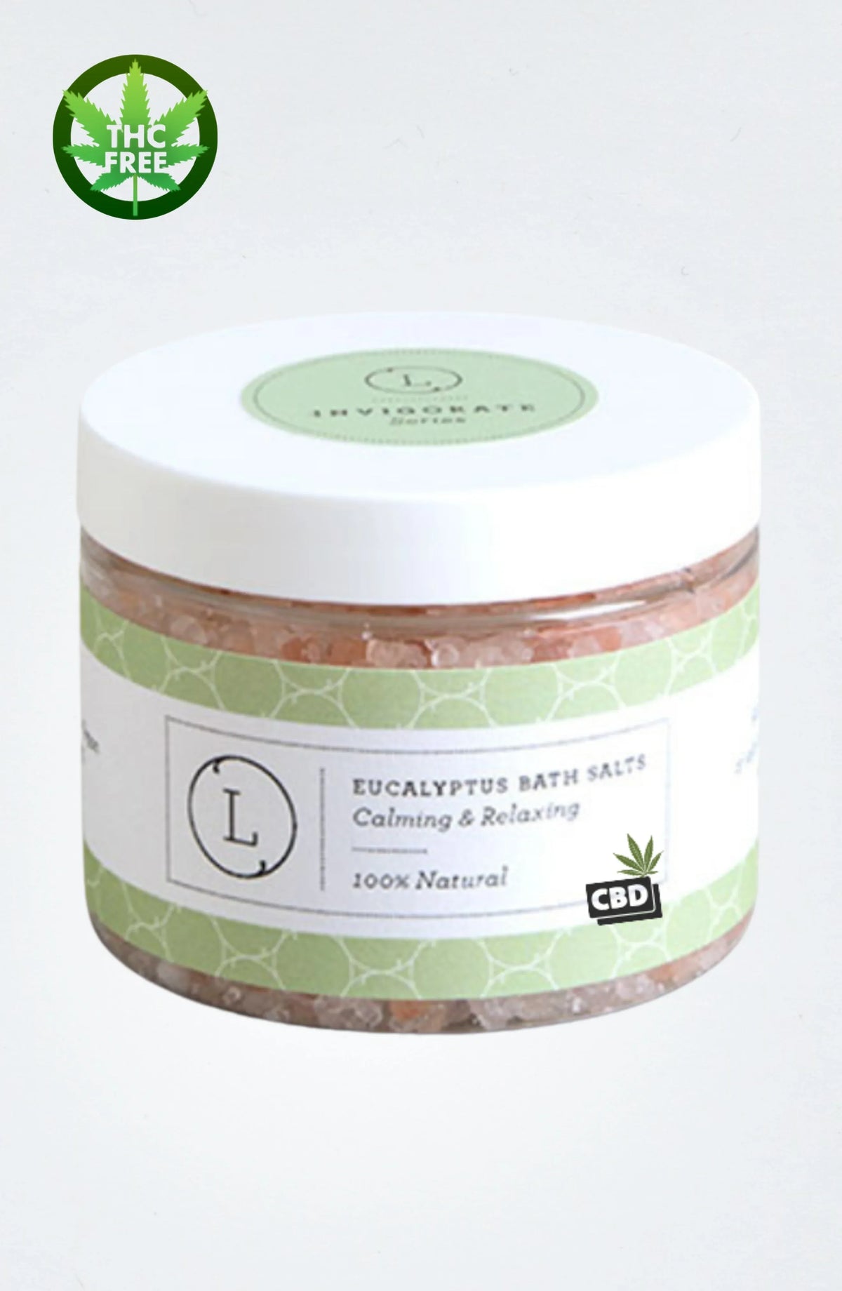 CBD Natural Eucalyptus Bath Salts with CBD, Calming and relaxing (THC free) - BIG FRENCHIES