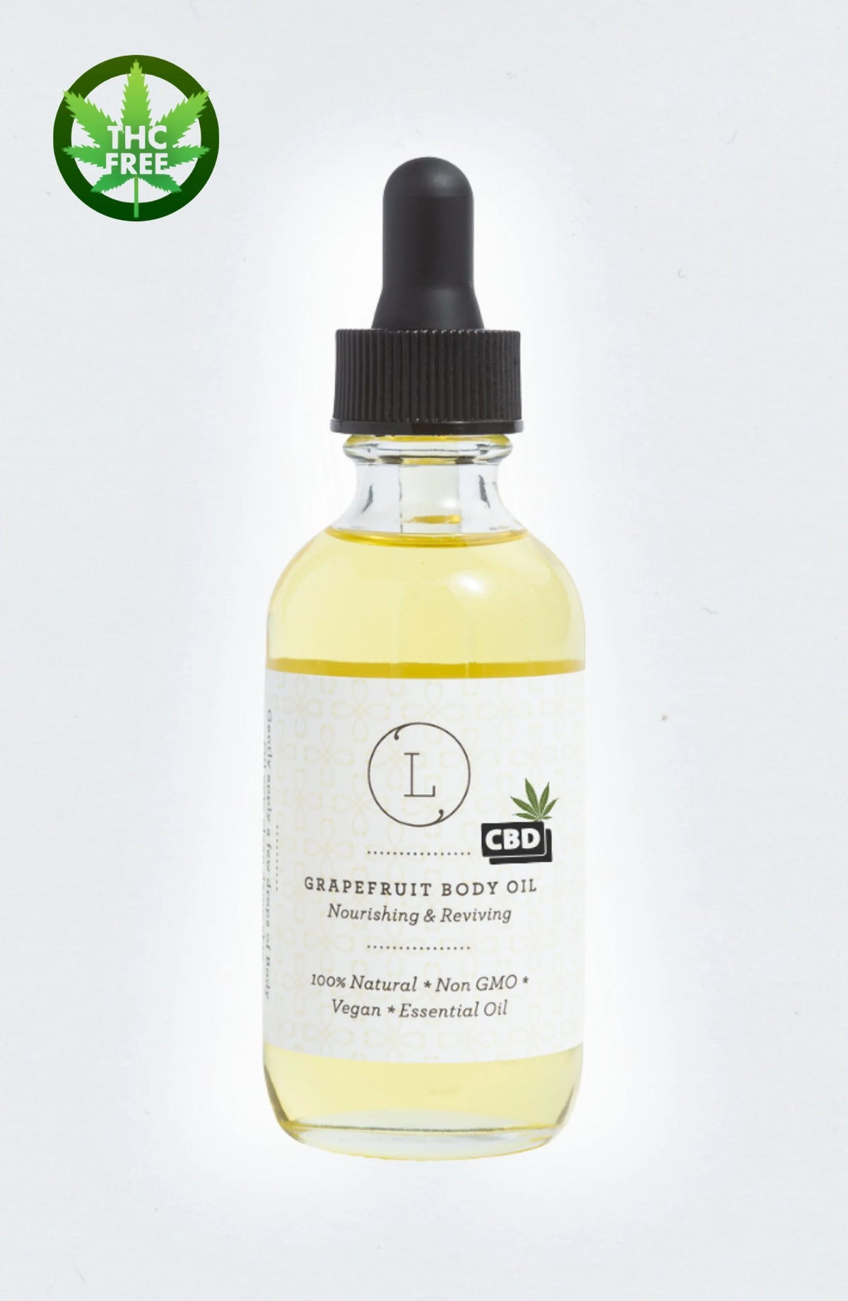 CBD Natural Body Oil with CBD, Grapefruit Moisturizing Body Oil (THC free) - BIG FRENCHIES
