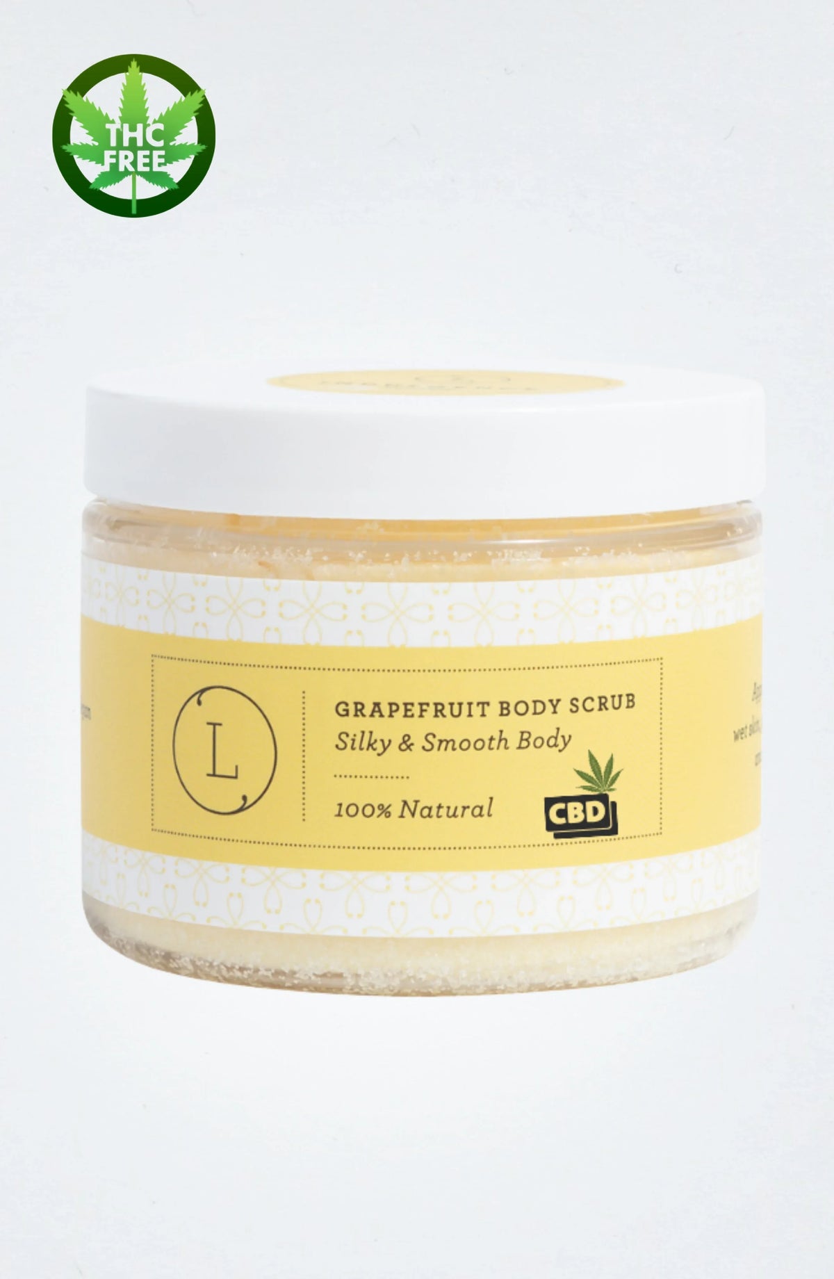 CBD Grapefruit Body Salt Scrub with CBD - Moisturizing and fresh (THC free) - BIG FRENCHIES