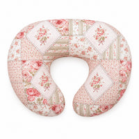 Pink Patchwork Ruffle Nursing Pillow Cover