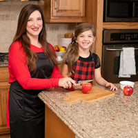 Solid Black Minimalist Apron - fits sizes youth small through adult 2XL - BIG FRENCHIES