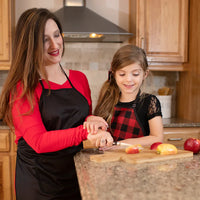 Solid Black Minimalist Apron - fits sizes youth small through adult 2XL - BIG FRENCHIES