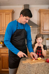 Solid Black Minimalist Apron - fits sizes youth small through adult 2XL - BIG FRENCHIES