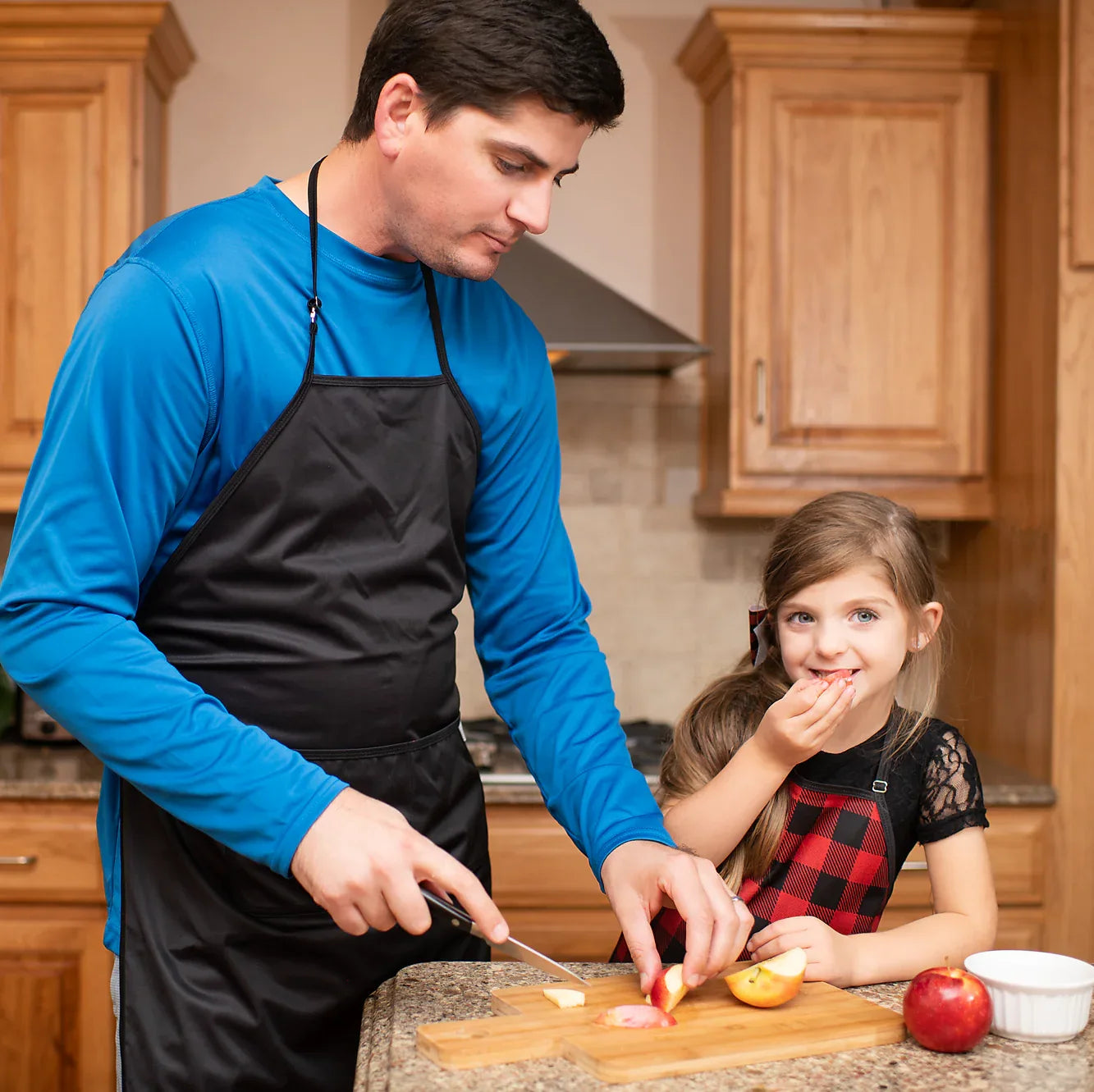 Solid Black Minimalist Apron - fits sizes youth small through adult 2XL - BIG FRENCHIES