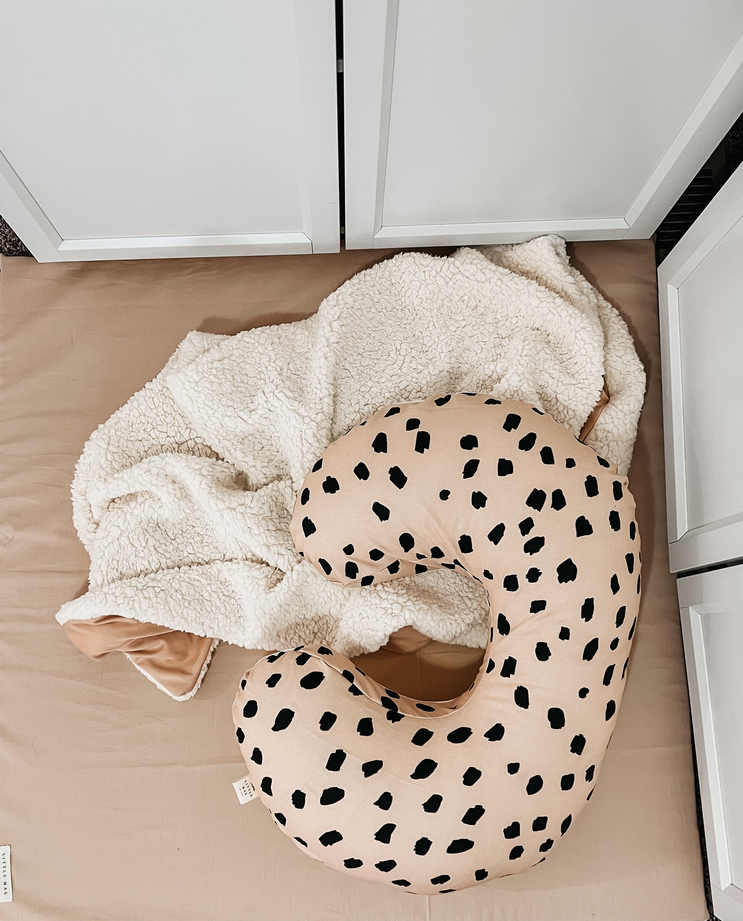 Beige Black Marks Sahara Nursing Pillow Cover