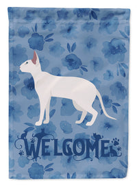 Peterbald #1 Cat Welcome House Flag 28x40 Porch Sleeve Pole Decorative Outside Yard Banner Artwork Wall Hanging, Polyester