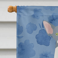 Peterbald Cat Welcome House Flag 28x40 Porch Sleeve Pole Decorative Outside Yard Banner Artwork Wall Hanging, Polyester