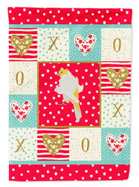 Parisian Trumpeter Canary Love House Flag 28x40 Porch Sleeve Pole Decorative Outside Yard Banner Artwork Wall Hanging, Polyester