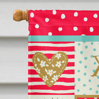 Parisian Trumpeter Canary Love House Flag 28x40 Porch Sleeve Pole Decorative Outside Yard Banner Artwork Wall Hanging, Polyester
