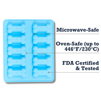 Country Living Bone-Shaped Silicone Baking Tray (10-Cavity Mold) – for Homemade Dog Treats, Candy, Cookies, Chocolate, and Ice Cubes - BIG FRENCHIES
