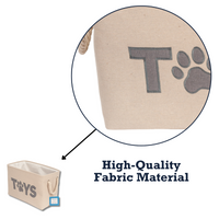 Country Living Foldable Fabric Dog Toy Storage Bin - Convenient Organizer for Pet Accessories - BIG FRENCHIES