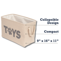 Country Living Foldable Fabric Dog Toy Storage Bin - Convenient Organizer for Pet Accessories - BIG FRENCHIES