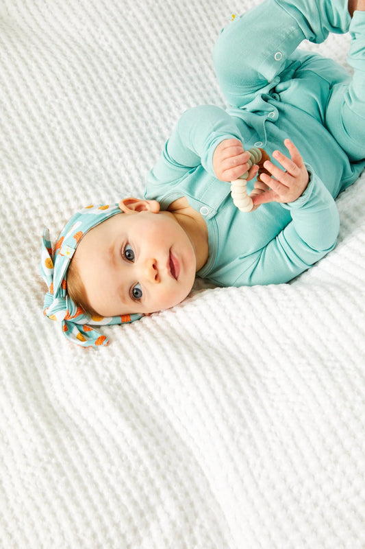 Bow Headband - Bacon & Eggs Blue - BIG FRENCHIES