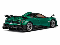 Pagani Imola Emerald Green Metallic with Carbon Top and Extra Wheels 1/64 Diecast Model Car by CM Model