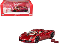 Pagani Utopia Red Metallic with Red Carbon Top 1/64 Diecast Model Car by CM Model