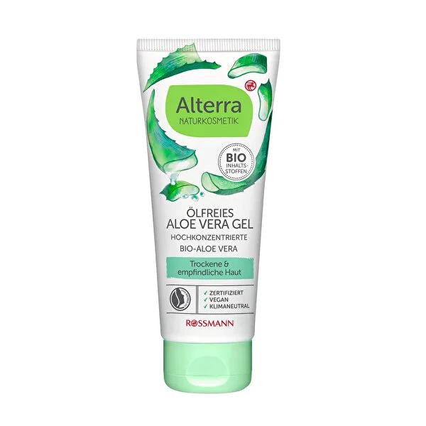 Alterra Aloe Vera Gel 100ml - Organic Skincare for Sunburn Relief, Insect Bite Relief, and Dry Skin Care