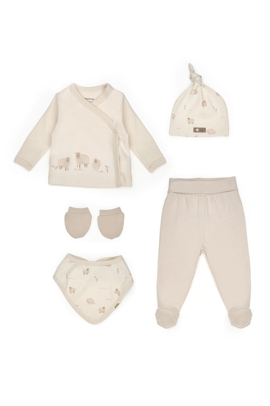 Little Lamb 5-Piece Organic Newborn Set - BIG FRENCHIES