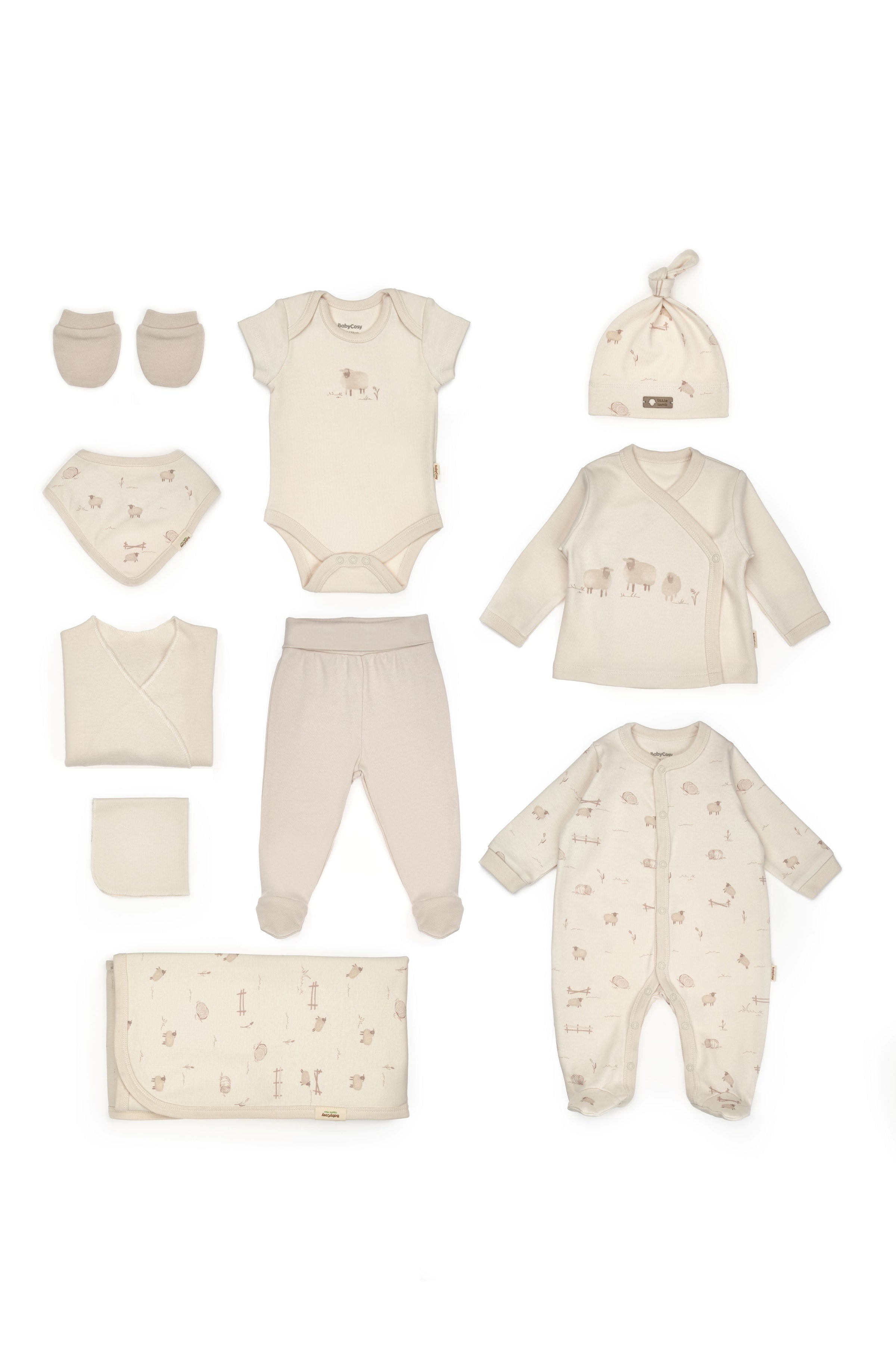 Little Lamb 10-Piece Organic Newborn Set - BIG FRENCHIES
