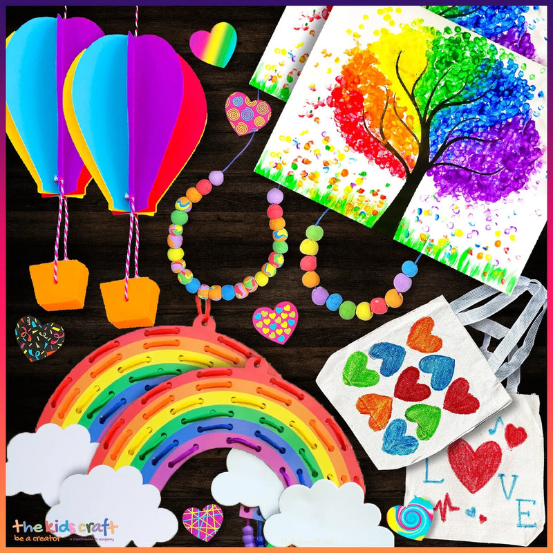 Valentine's Rainbow DIY Crafts Box - BIG FRENCHIES