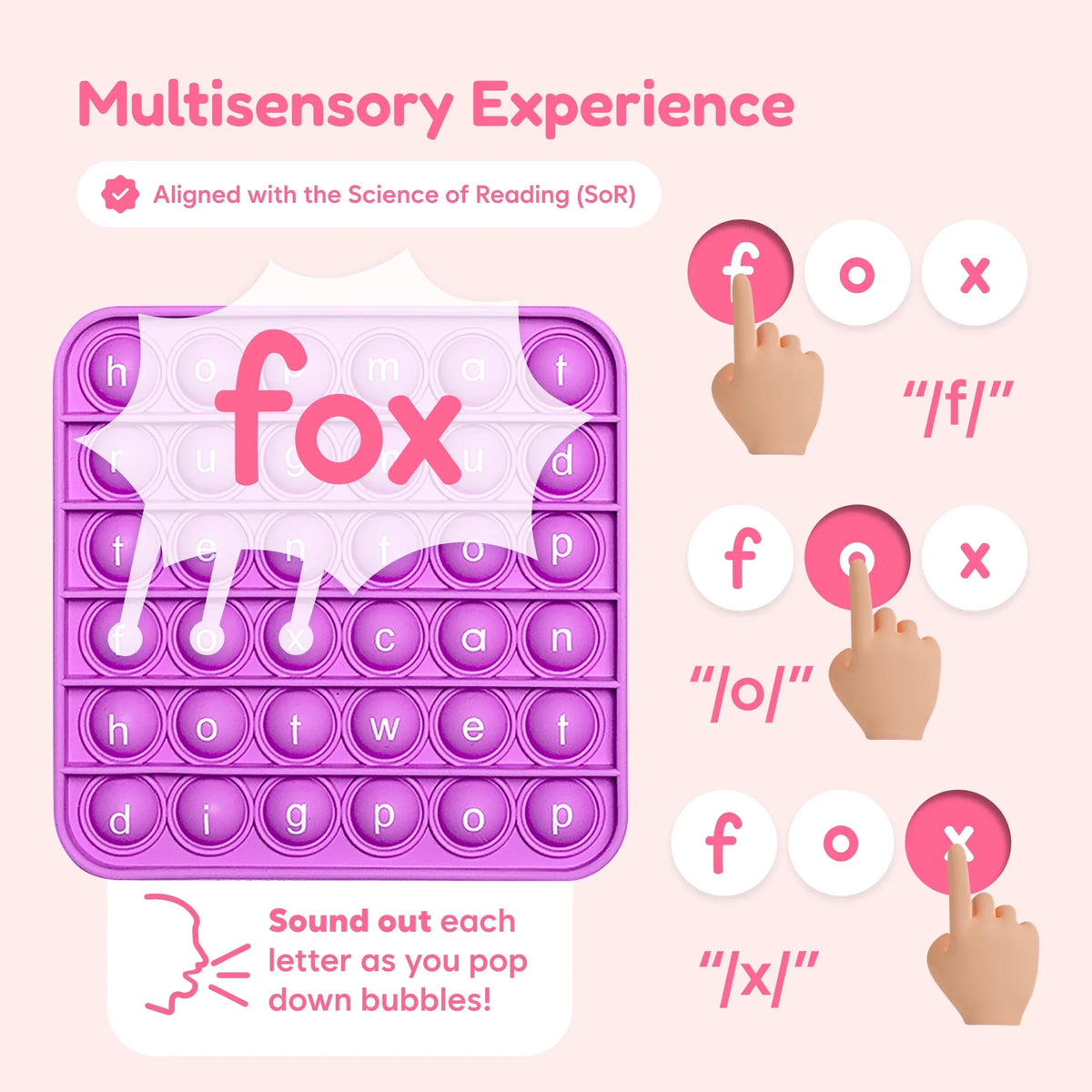 6 Extra CVC Fidget Mats (Word Pop) - BIG FRENCHIES