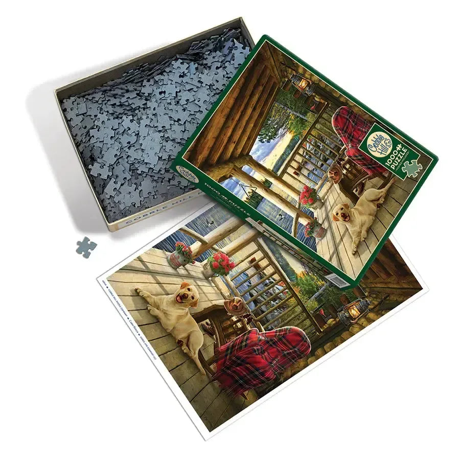 Cabin Porch 1000 Piece Jigsaw Puzzle Cobble Hill - BIG FRENCHIES