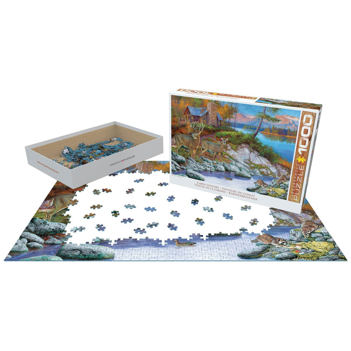 Cabin Visitors 1000 Piece Jigsaw Puzzle Eurographics