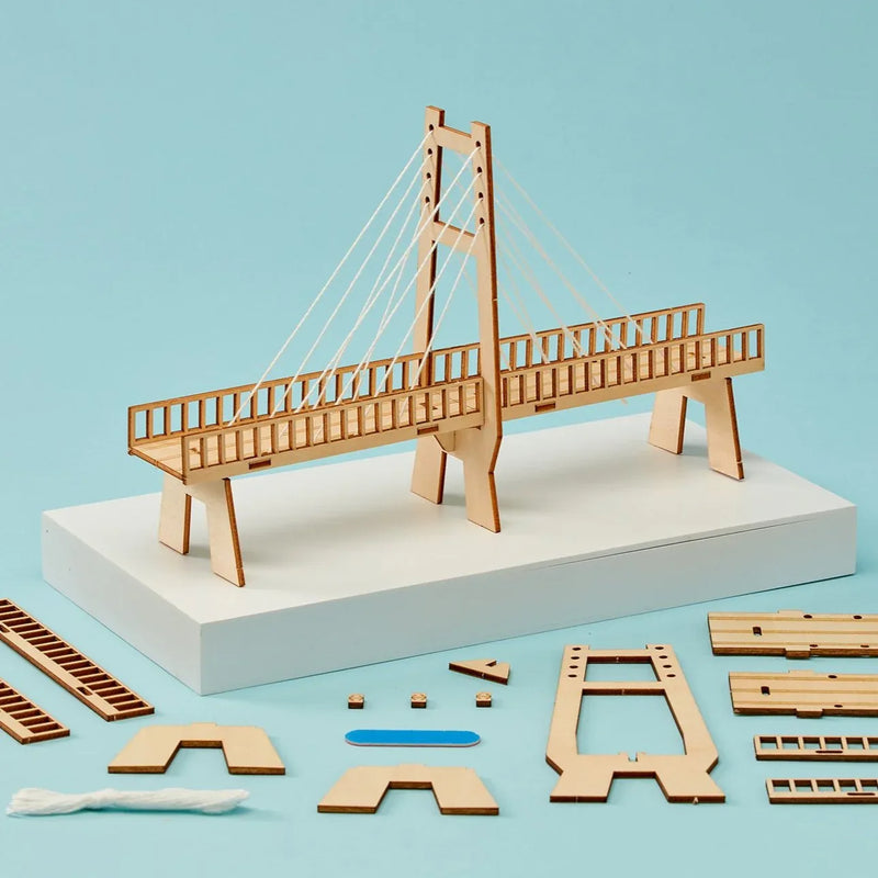 Cable-Stayed Bridge DIY Kit, Educational STEM Toy - BIG FRENCHIES