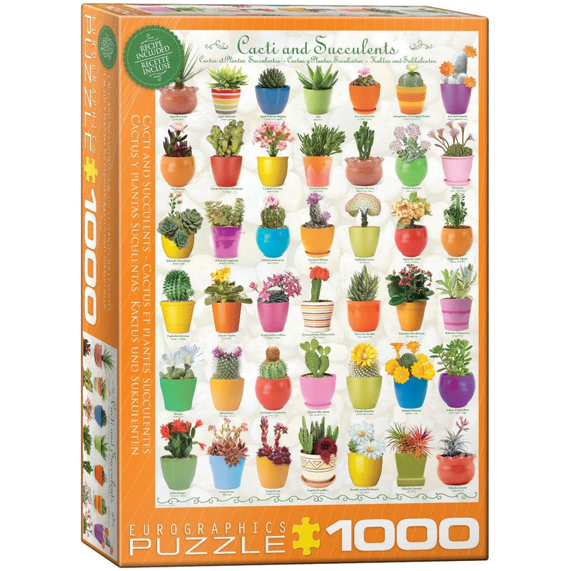 Cacti & Succulents 1000 Piece Jigsaw Puzzle Eurographics - BIG FRENCHIES