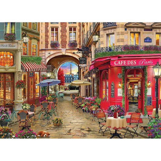 Café des Paris 500 Piece Jigsaw Puzzle Cobble Hill - BIG FRENCHIES