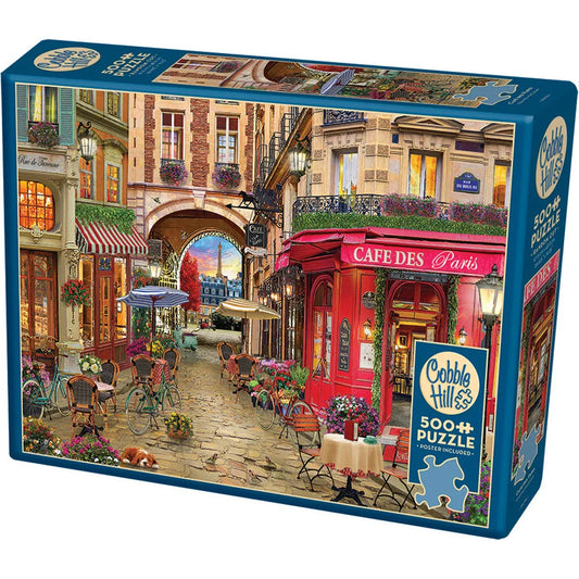 Café des Paris 500 Piece Jigsaw Puzzle Cobble Hill - BIG FRENCHIES