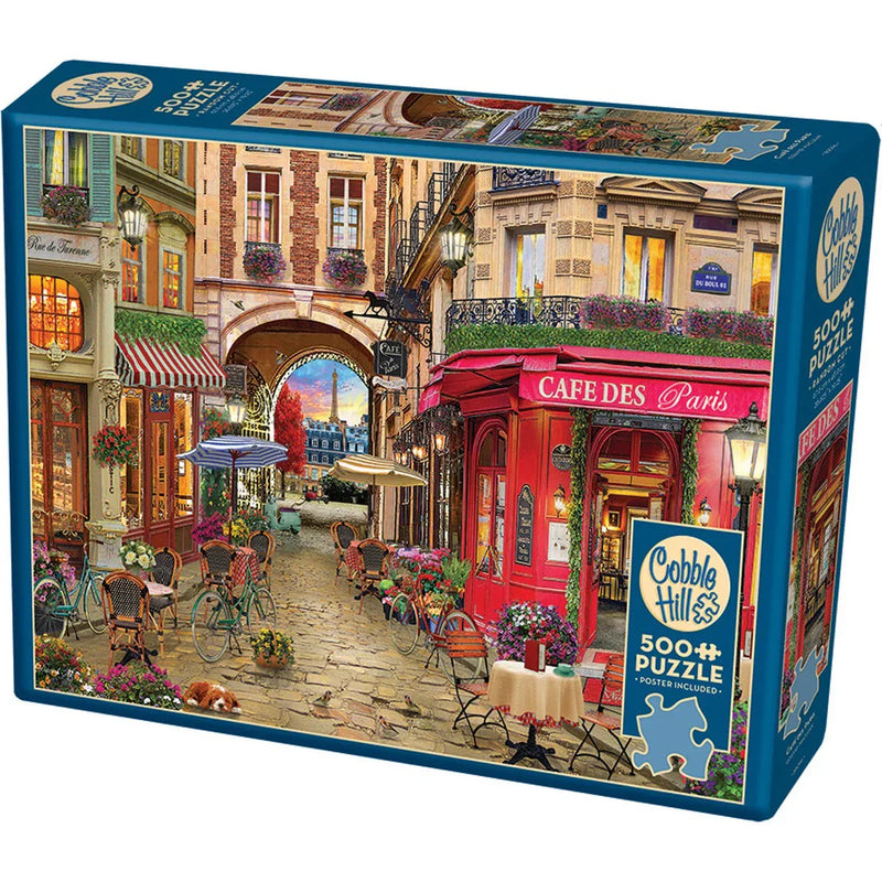 Café des Paris 500 Piece Jigsaw Puzzle Cobble Hill - BIG FRENCHIES