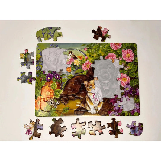 Calico & Chocolate 35 Piece Tray Jigsaw Puzzle Cobble Hill - BIG FRENCHIES