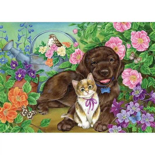 Calico & Chocolate 35 Piece Tray Jigsaw Puzzle Cobble Hill - BIG FRENCHIES