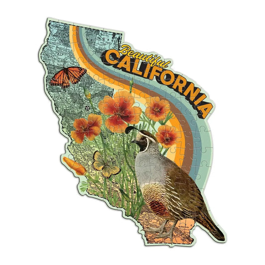 California 100 Piece Mini Shaped Jigsaw Puzzle Galison