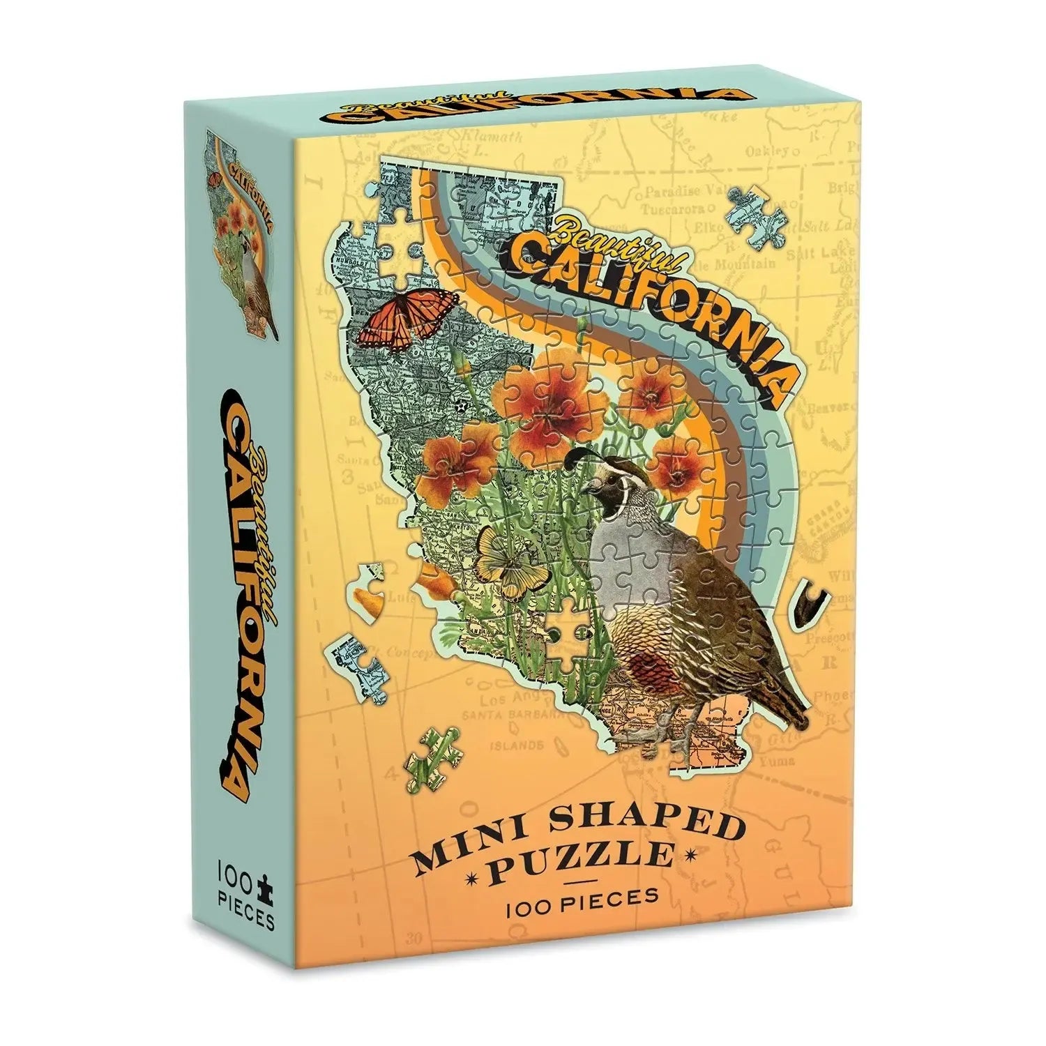 California 100 Piece Mini Shaped Jigsaw Puzzle Galison