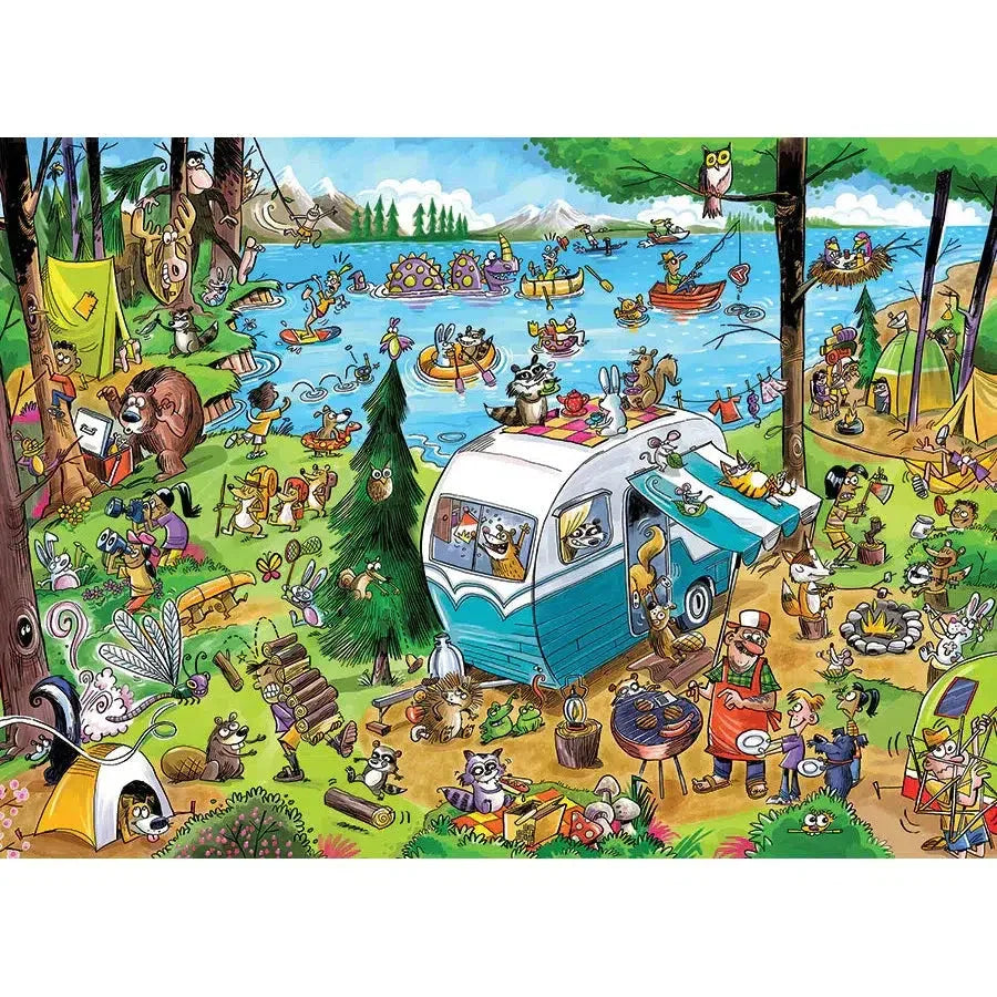 Call of the Wild Doodle Town 1000 Piece Jigsaw Puzzle Cobble Hill - BIG FRENCHIES