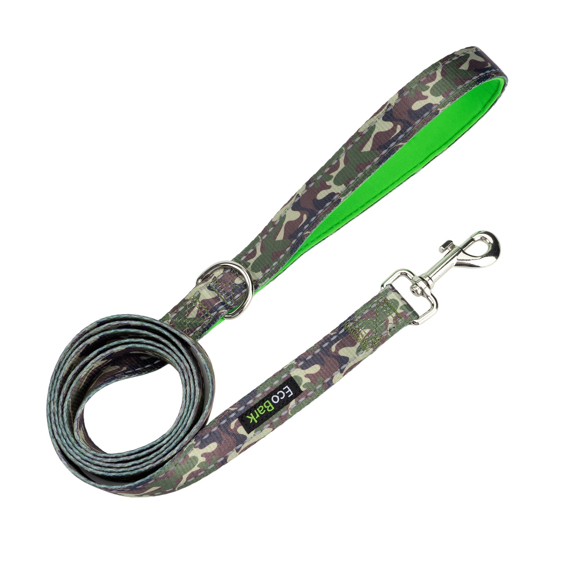 EcoBark Camo Dog Leash- Comfort Grip Padded Leash - 4ft, 5ft, and 6ft for Small and Medium Dogs - BIG FRENCHIES