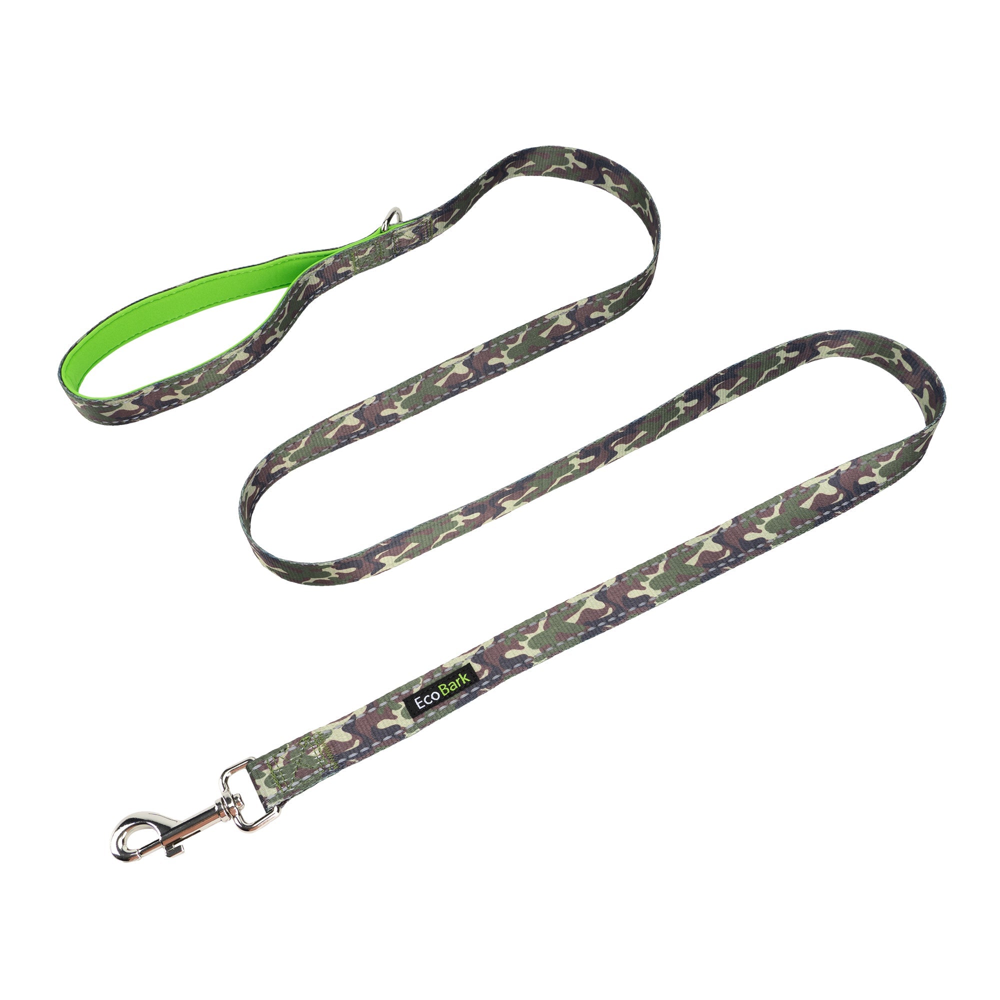 EcoBark Camo Dog Leash- Comfort Grip Padded Leash - 4ft, 5ft, and 6ft for Small and Medium Dogs - BIG FRENCHIES