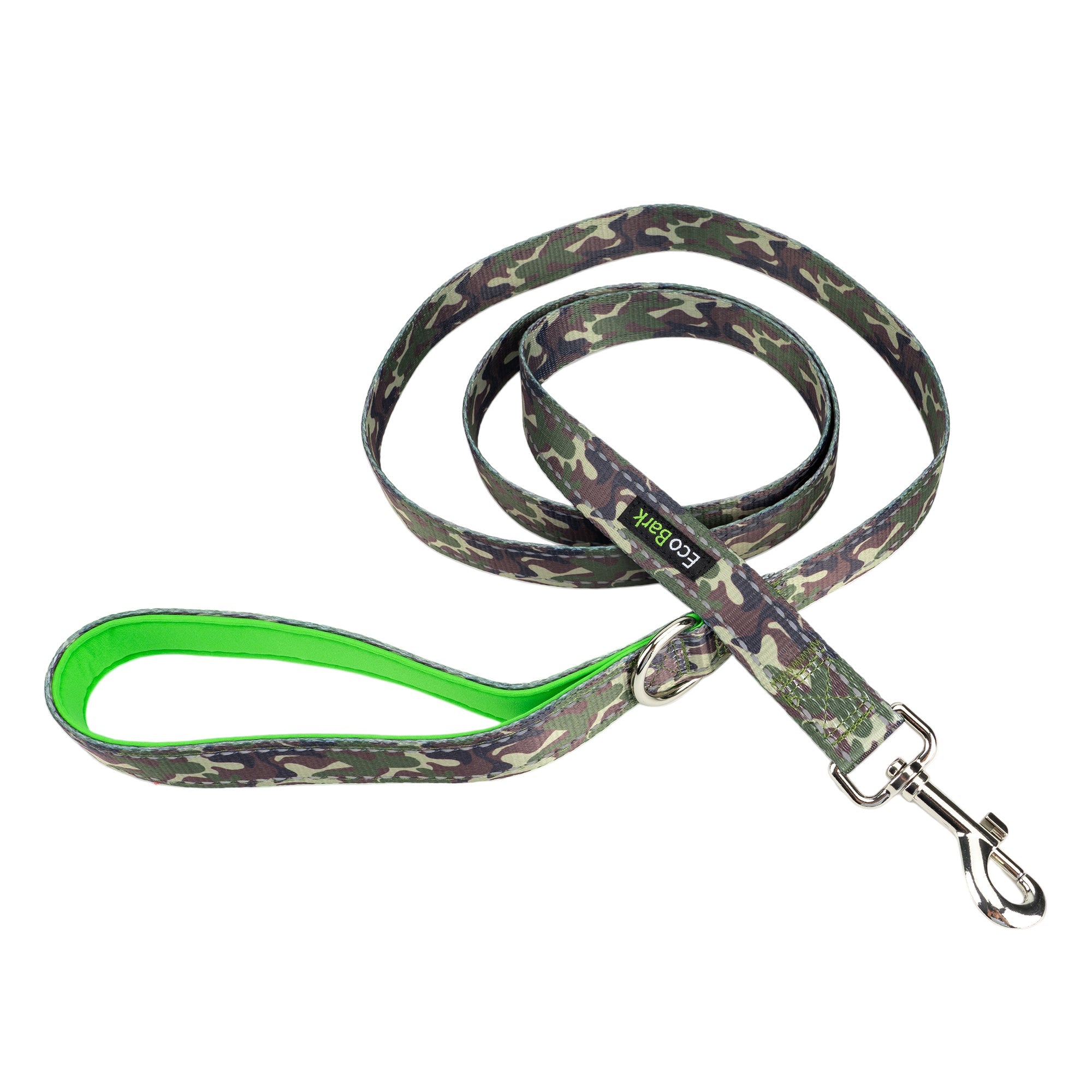EcoBark Camo Dog Leash- Comfort Grip Padded Leash - 4ft, 5ft, and 6ft for Small and Medium Dogs - BIG FRENCHIES