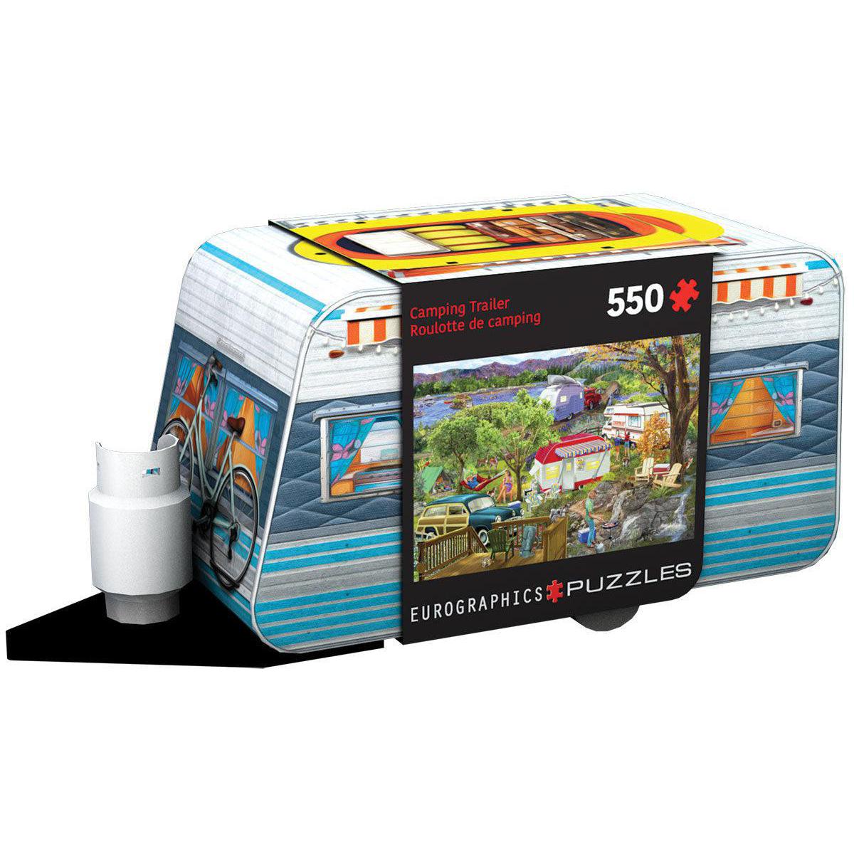 Camping Trailer 550 Piece Jigsaw Puzzle in Tin Eurographics