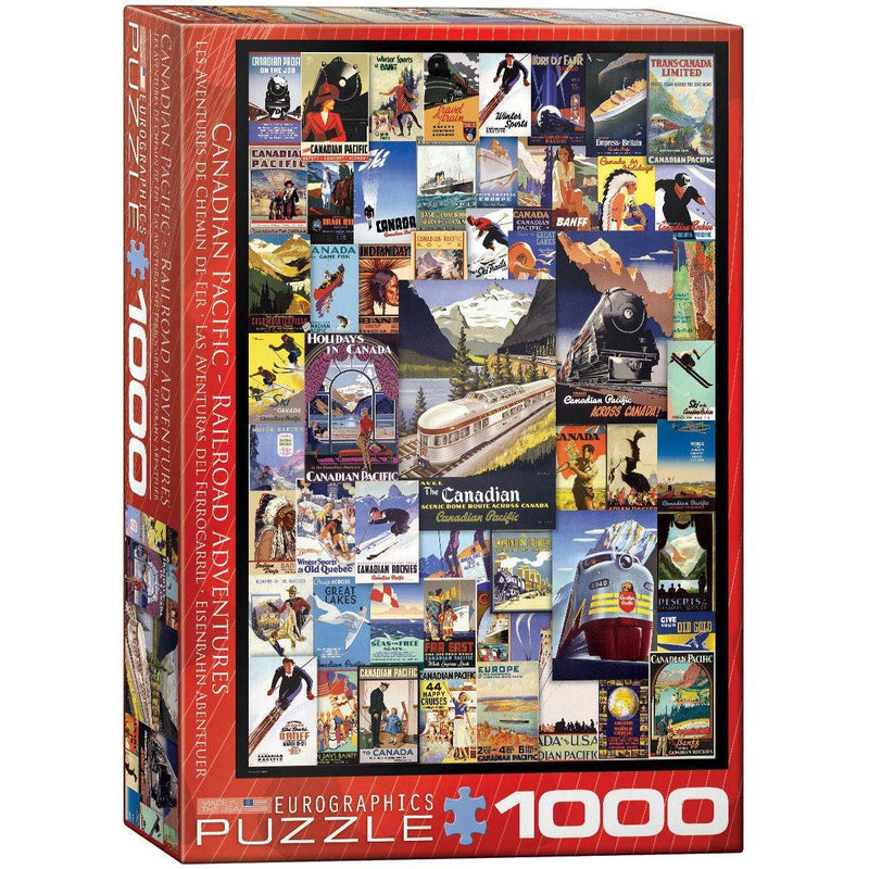 Canadian Pacific Railway Adventures 1000 Piece Jigsaw Puzzle Eurographics - BIG FRENCHIES