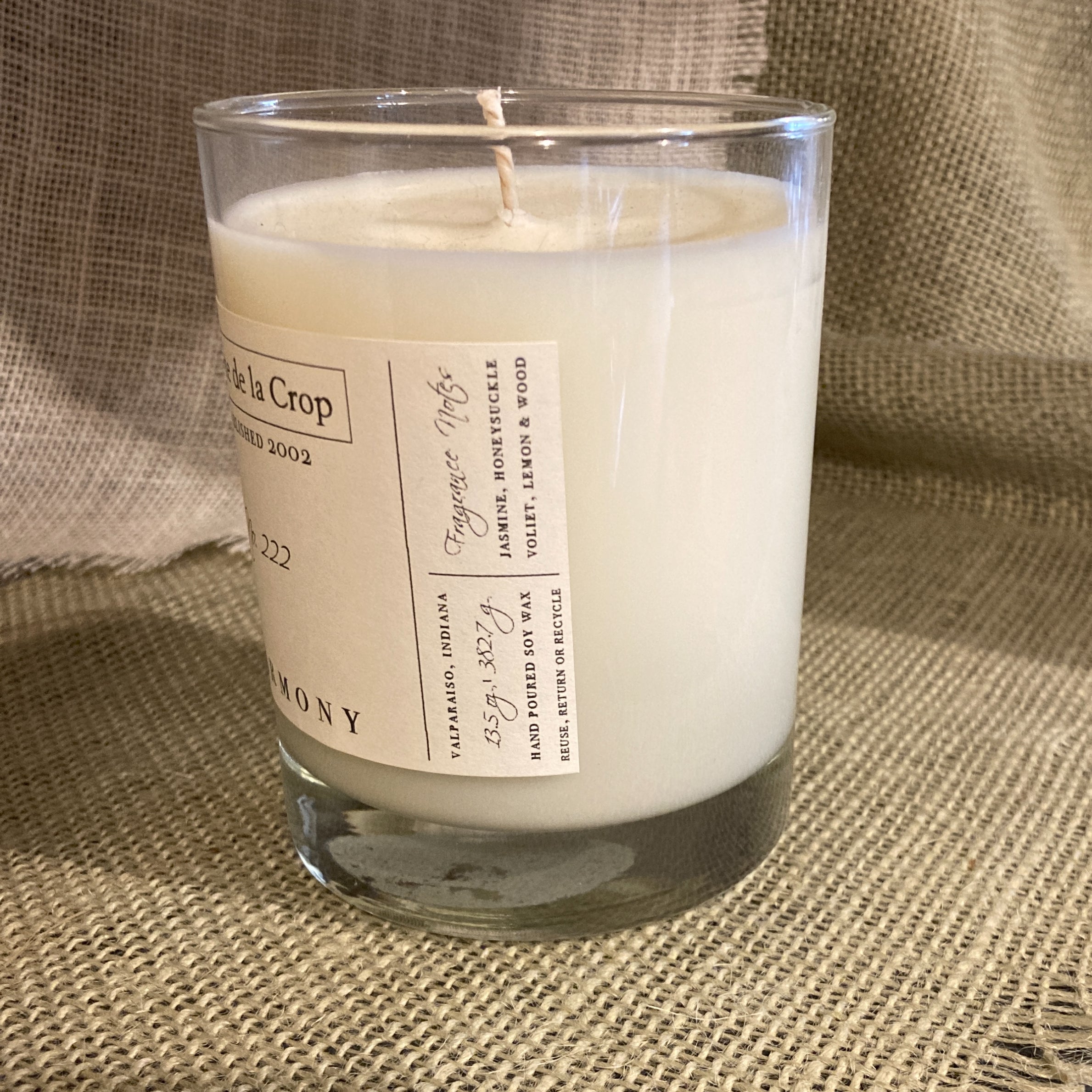 Soy Candle - Harmony (Honeysuckle) - BIG FRENCHIES